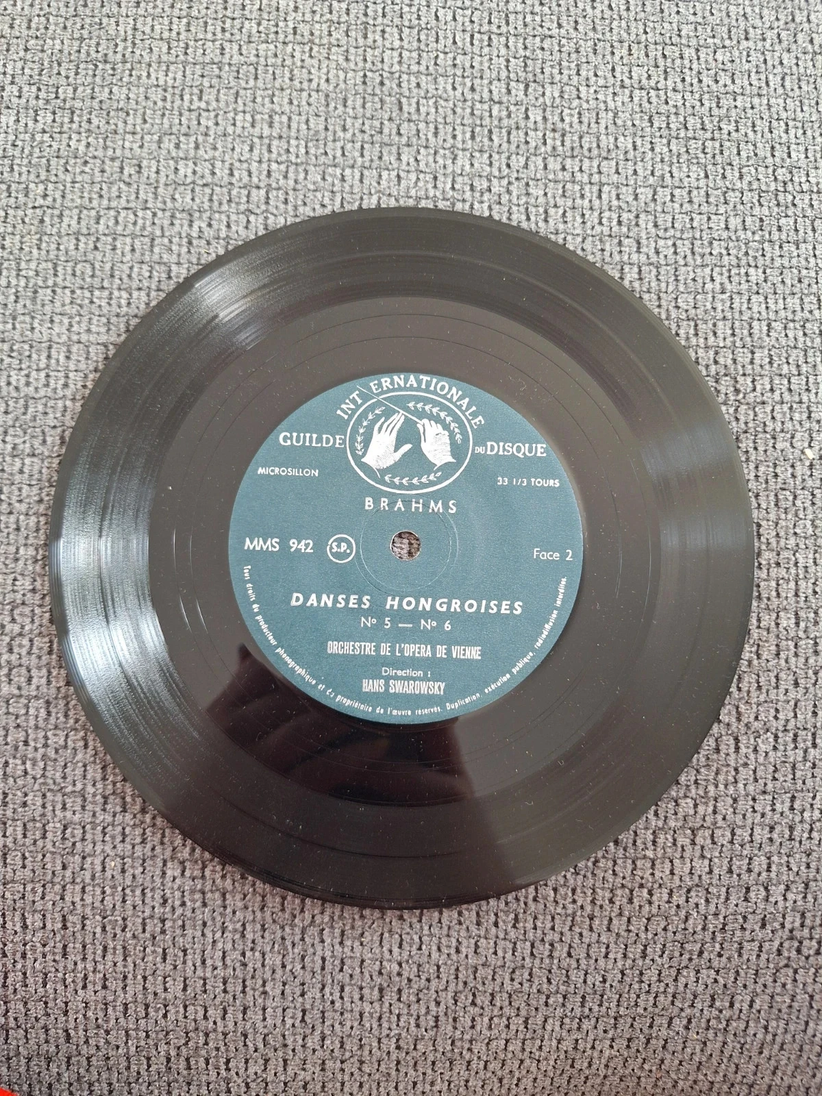 Disco de vinilo Brahms Danses Hongroises MMS 942 – photo 3